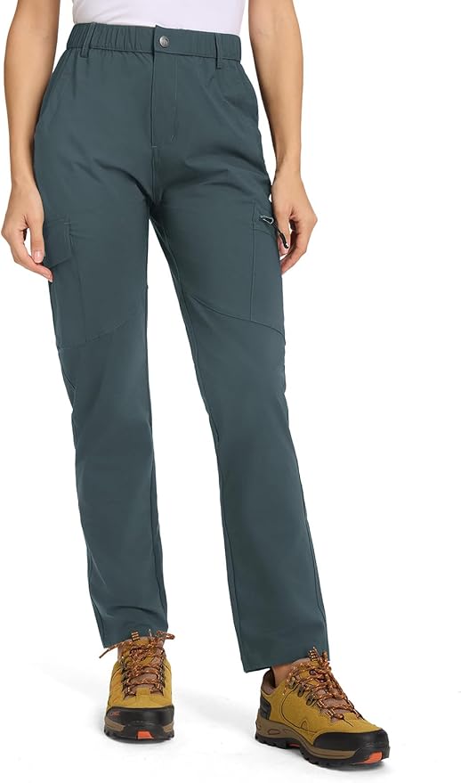 TBMPOY Women's Hiking Cargo Pants Lightweight Water Resistant Quick Dry Fishing Camping Travel Work Pant with 6 Pockets