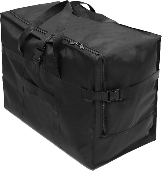 Travel Duffle Bag,120L Foldable Heavy Duty Overnight Bag, For Spirit Airlines, RicoRich Larger Size Carry on Luggage Sport Duffel for Weekender/Vacation/Camping/Beach/Tent(Black)