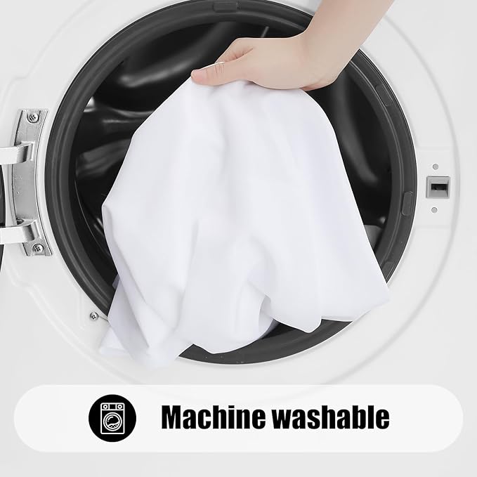 Smiry 2 Pack Rectangle Picnic Table Cloth, Waterproof Elastic Fitted Tablecloths, Washable Polyester Rectangular Patio Table Cover for Camping, Indoor and Outdoor (White, 30"x72")