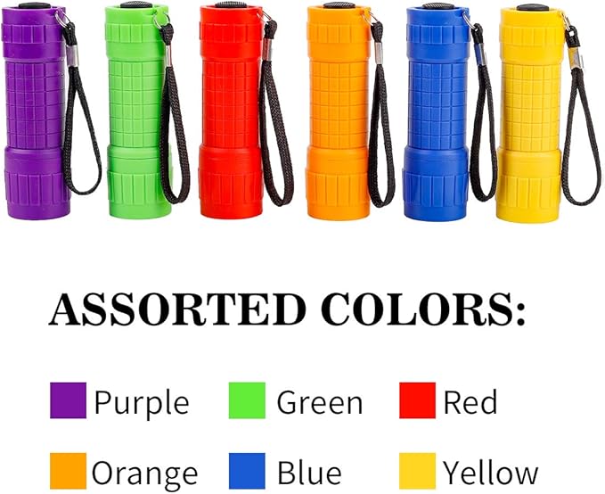 Small Mini Flashlights Pack of 30,Assorted Colors,New Type Cob Light,With Battery