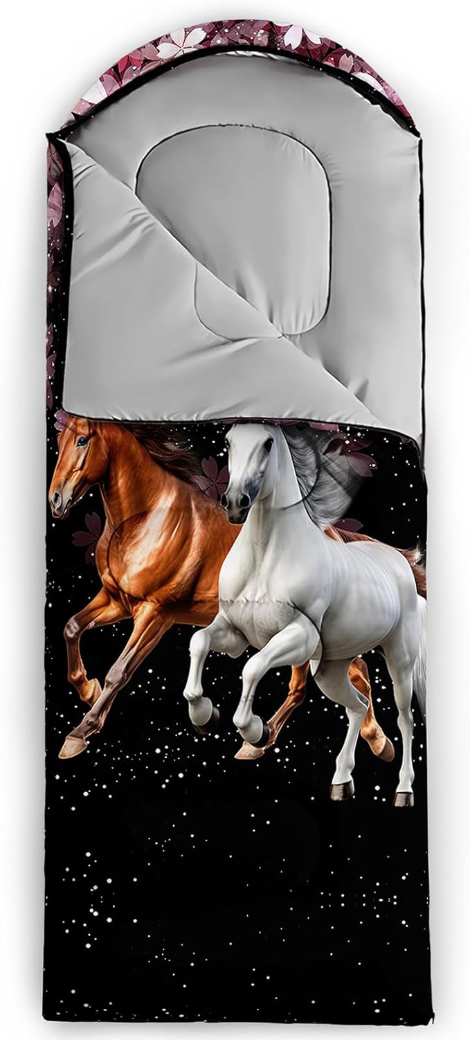 QOOMO Camping Sleeping Bags,3 Season Warm & Cool Weather,Lightweight,Waterproof Sleeping Bags for Adults & Kids,Traveling,and Outdoors,Camping Gear Equipment