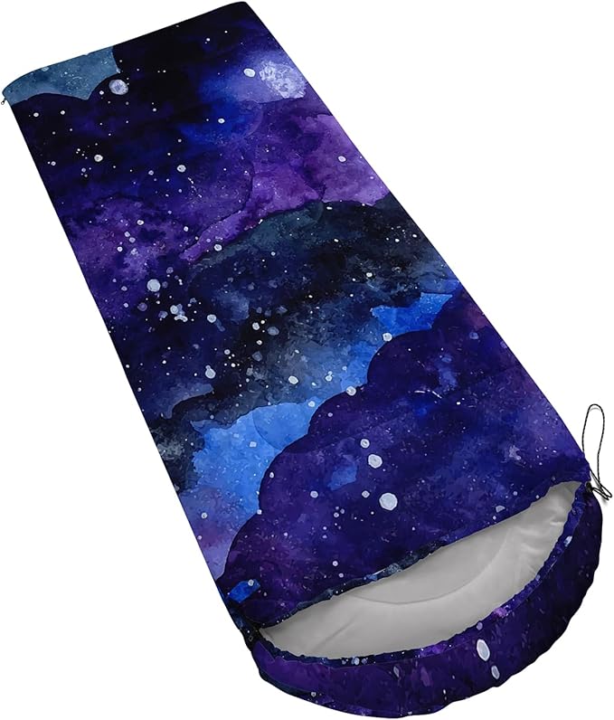 Axolotl Gamepad Sleeping Bag,3 Season Warm and Cool Weather Game Console Sleeping Bag for Boys Teens,Waterproof Lightweight Geometry Hexagonal Sleeping Bag for Traveling,Outdoors Camping,Blue,Black