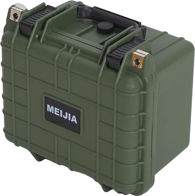 MEIJIA Portable All Weather IP67 Waterproof Camera Case,hard case with Customizable Fit Foam,Fit Use of Drones,Camera,Equipments,10.62 x9.68x6.87inches(Green)