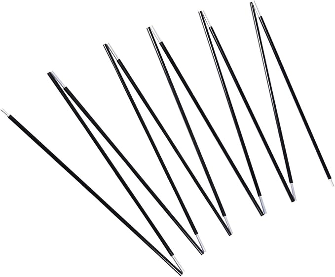 Aluminum Tent Poles Replacement, Black Pre-Assembled Tent Pole, 7001 T6 Heated Camping Tent Rod