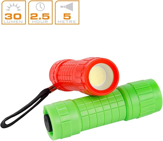 Small Mini Flashlights Pack of 30,Assorted Colors,New Type Cob Light,With Battery