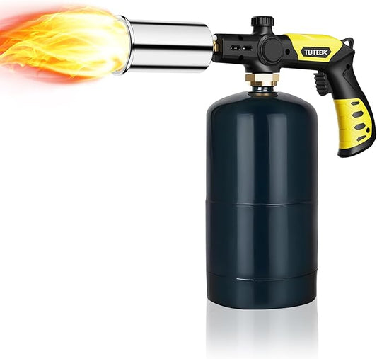 Powerful Cooking Torch, TBTEEK Sous Vide Propane Torch, Kitchen Culinary Grilling Torch Lighter for Searing Meat, Charcoal Lighter, BBQ and Campfire Starter (Tank Not Included)