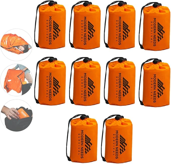 Emergency Sleeping Bag Survival – Thermal Blanket & Bivy Sack | Emergency Bivy & Survival Blanket | Outdoor Sleeping Bag & Hiking Sleeping Bag | Sleeping Bags for Adults