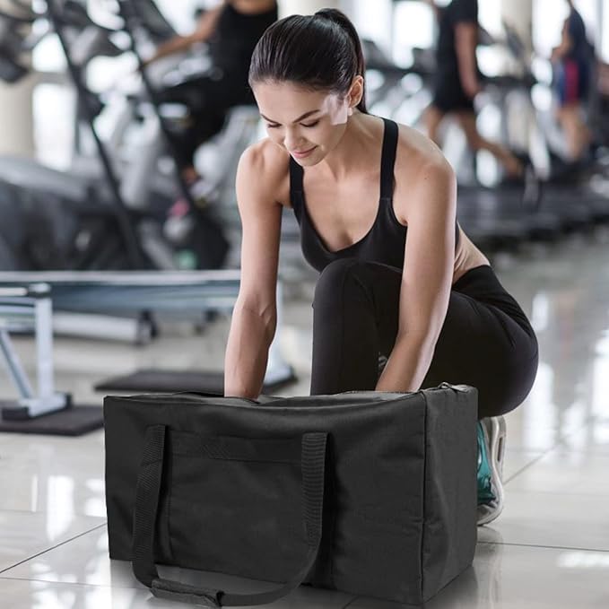 INFANZIA 24 inch Duffel Travel Sports Equipment Bag, 2PCS Long Luggage Bag with Upgrade Zipper Water Resistant, Extra Large Foldable Storage Bag for Camping, Tent, Tripod, Fishing