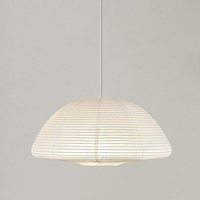 Paper Lanterns 20inch Large Paperlampshade Hanging Rice Paper Lamp.SemicircularPendant Light Shade Chinese Lantern for indoor bedroom,living room.home gift for her