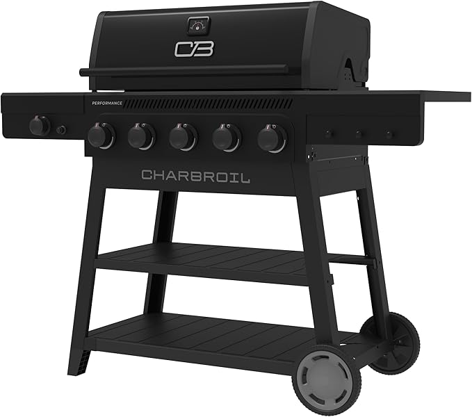 Charbroil® Performance Series™ 5-Burner Gas Grill Cart with Side Burner, Black - 463254125