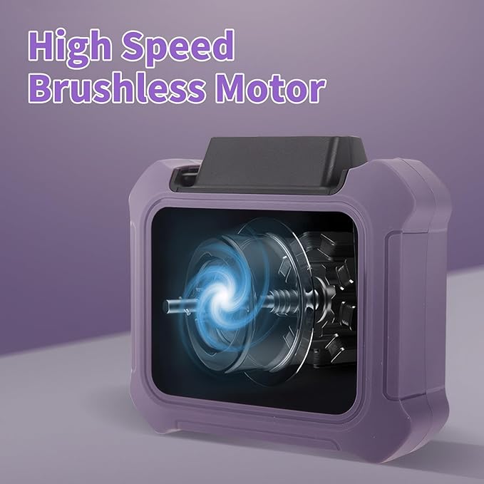 Portable Waist Fan, Personal Clip on Fan Rechargeable Hands-Free Hanging Neck/Desk Fans with 3-Speed Settings & LED Light, Small Wearable Cooling Belt Shirt Fans for Camping Travel Outdoors