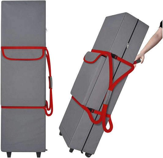 Cuddly Nest Wheeled Canopy Bag Replacement for 10x20ft Pop Up Canopy Tent-Rolling Carry Storage Bag with Sturdy Handles/Buckle Strap and Pocket