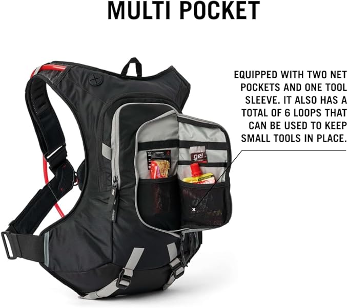 USWE Outlander Hydration Pack with Water Bladder, Hydration Backpack - Backpack for Cycling, MTB, Trail Running & More