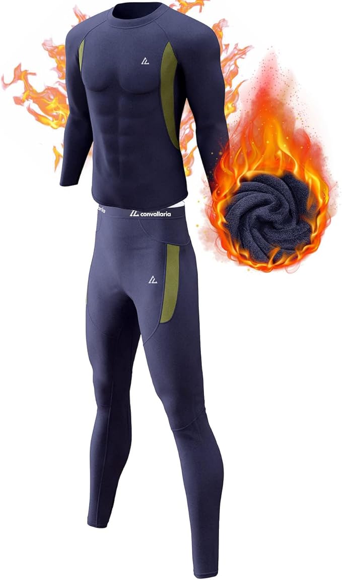 CL convallaria Thermal Underwear Long Johns Set Mens Winter Gift Hunting Gear Sport Base Layer Bottom Top