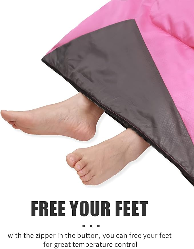 Sleeping Bags for Adults Backpacking Lightweight Waterproof- Cold Weather Sleeping Bag for Girls Boys Mens for Warm Camping Hiking Outdoor Travel Hunting with Compression Bags