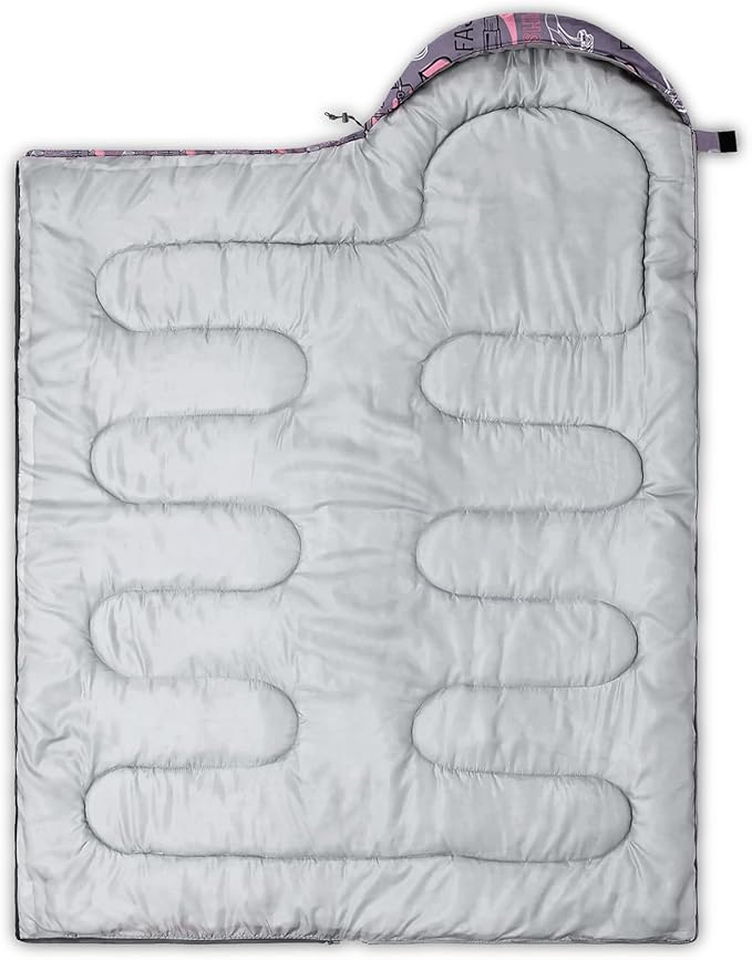 QOOMO Camping Sleeping Bags,3 Season Warm & Cool Weather,Lightweight,Waterproof Sleeping Bags for Adults & Kids,Traveling,and Outdoors,Camping Gear Equipment