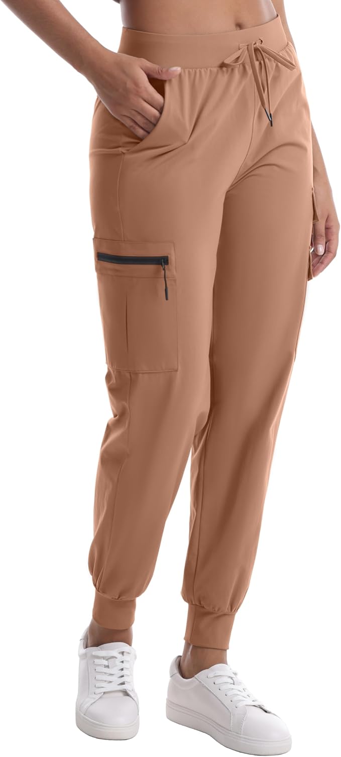 Women's Hiking Pants with Pockets Water Resistant Lightweight Quick Dry Cargo Pants for Travel Outdoor