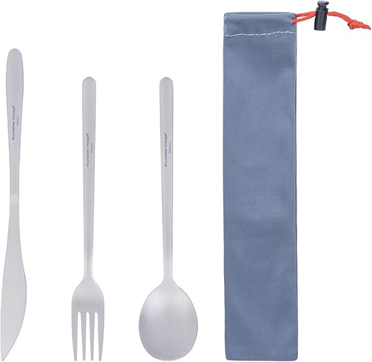 Boundless Voyage Titanium Cutlery Set Portable Camping Tableware Chopsticks Knife Fork Spoon Set for Home Travel (3 PCS SET)