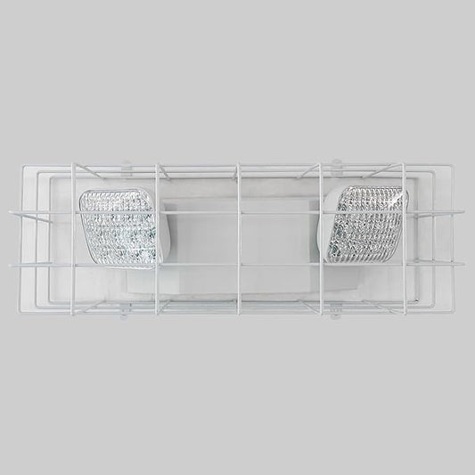 TANLUX LED Emergency Light with Wire Guard, Protective Coated Steel Wire Guard with Emergency Light