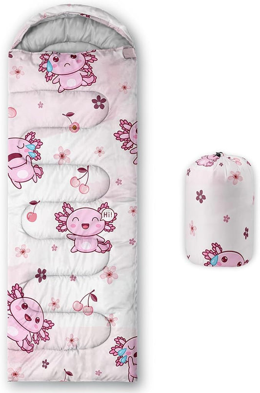 QOOMO Camping Sleeping Bags,3 Season Warm & Cool Weather,Lightweight,Waterproof Sleeping Bags for Adults & Kids,Traveling,and Outdoors,Camping Gear Equipment