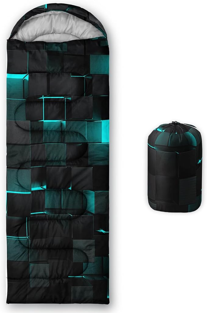 Sleeping Bags for Adults and Kids Backpacking Camping Sleeping Bags for Girls and Boys Lightweight Waterproof Cold/Warm Sleeping Bag for All Season