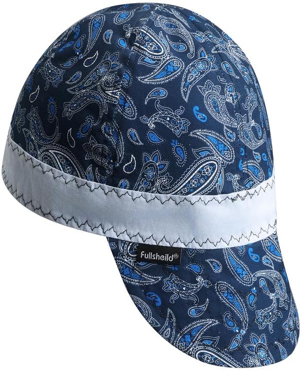 Fullsheild Reversible Welding Cap, Lightweight Cotton Comforts for Safety and Protection, FR 6 Pannel Printed Caps