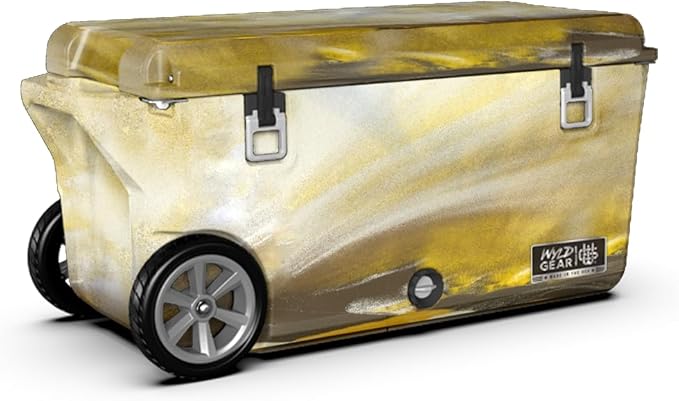 Wyld Gear 75qt Freedom Series Cooler with Wheels – Durable, High-Performance Ice Retention, Portable with Tow-and-Stow Handle – Ideal for Outdoor Adventures, Tailgating, and Camping