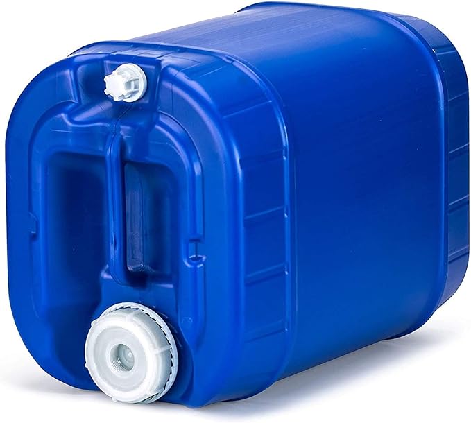 Emergency Water Storage Containers - 5 Gallons Each Water Storage Tank w/Lids + Spigot - Water Storage Container, Emergency Water Container, Survival Storage Tank - Stackable (5 Gallons (1 Tank)