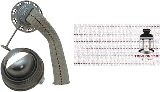 Light of Mine - Dietz #80 Blizzard Oil Lantern with 7/8" Replacement Wick Strips (Replacement Burner with Wick)