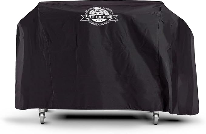 Pit Boss PB757GD Four Burner LP Fold Over Side Shelves 36" Gas Flat Top Griddle with Fitted Cover, 4 Deluxe, BLACK