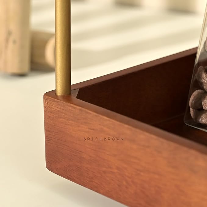 Premium CasaDuo Multipurpose Organizer Rack for Cosmetics Storage | Display Holder | Bathroom Dresser Countertop|Kitchen Organizer in Mahogany Finish (Self Assembly)