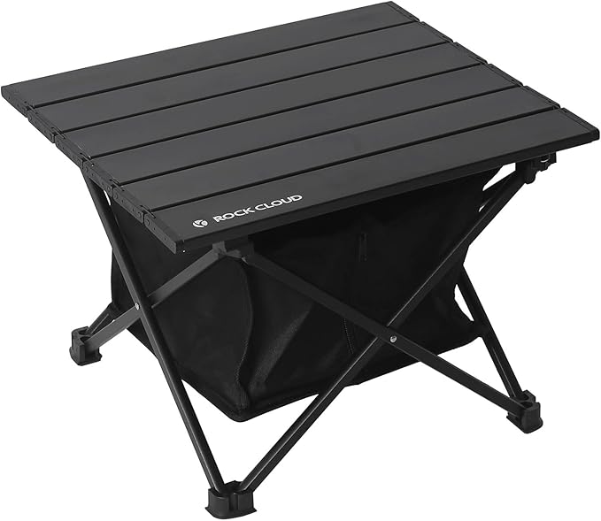 ROCK CLOUD Upgraded Portable Camping Table Ultralight Aluminum Camp Table Folding Beach Table with Storage Bag for Camping Hiking Backpacking Outdoor Picnic