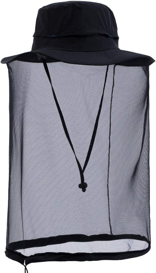 Comhats Net Nylon Mesh Veil Bucket Hats for Men Sun UV Protection Fishing/Gardening/Boating Outdoor