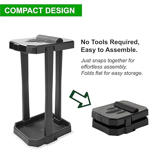 Collapsible Trash Bag Holder with Reinforced Legs and Bonus Inner Storage Compartment, Portable Trash Can, Outdoor Waste Bin with 20 Bags Included for Camping, RV, Picnic, and Home Use