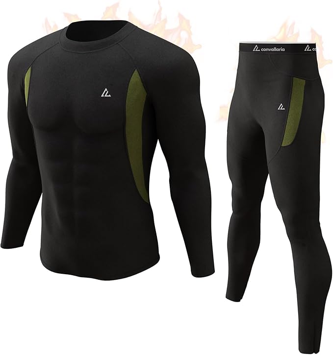 CL convallaria Thermal Underwear Long Johns Set Mens Winter Gift Hunting Gear Sport Base Layer Bottom Top