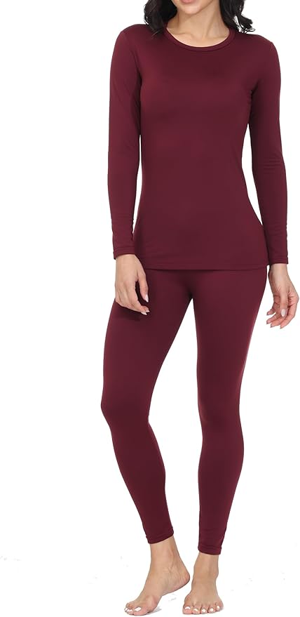 Thermal Underwear for Women Long Johns Base Layer Lounge Pajamas Top Bottom Sets Cold Weather Winter