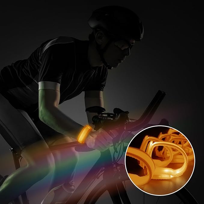 M.best 8pcs LED Light Up Bracelets Glow Flashing Wristbands Glow in The Dark Party Supplies for Wedding, Raves, Concert, Camping,Sporting Events, Party