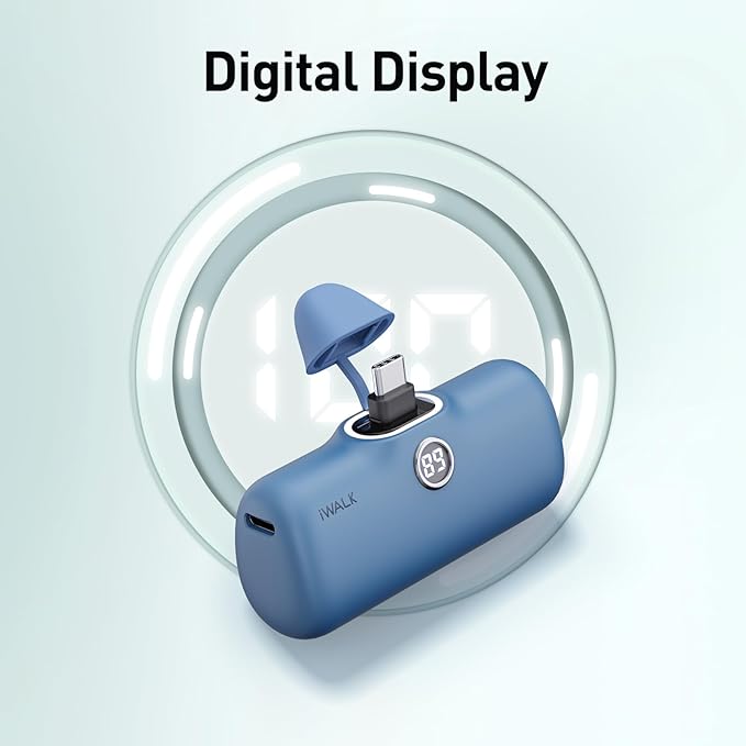 iWALK USB-C Portable Charger for iPhone 15/16, Mini 20W 4,800mAh Wireless Power Bank Fast Charging Travel Battery Pack Compatible with iPhone 16/15/15 Plus/15 Pro/15 Pro Max, Andriod Phone Samsung