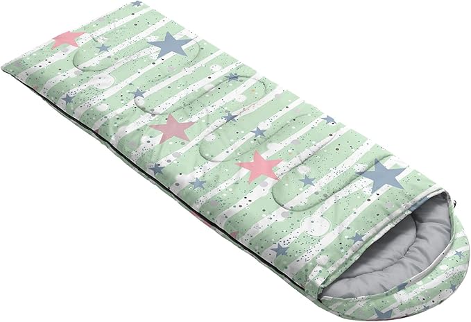 Kids Sleeping Bag for Boys Girls,3D Basketball Print-Lightweight Warm Portable Outdoor Indoor-Waterproof Cold Weather Resistant Sleeping Bag for Camping Hiking