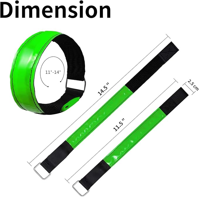 Rechargeable LED Armband for Running(2 Pack), Light Up LED Armband, High Visibility Reflective Running Gear for Night Safety, Running Lights for Running Walking Cycling