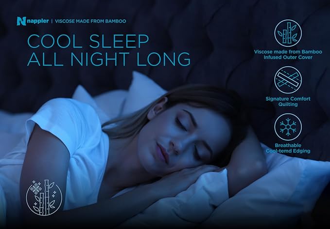 Cooling Pillow for hot Sleepers - Bed Pillows King Size Premium Set of 2 - Supportive Breathable Adjustable Shredded Memory Foam - Medium to Firm Pillows for Back, Stomach & Side Sleepers