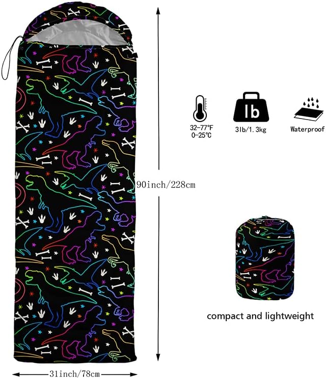 QOOMO Camping Sleeping Bags,3 Season Warm & Cool Weather,Lightweight,Waterproof Sleeping Bags for Adults & Kids,Traveling,and Outdoors,Camping Gear Equipment