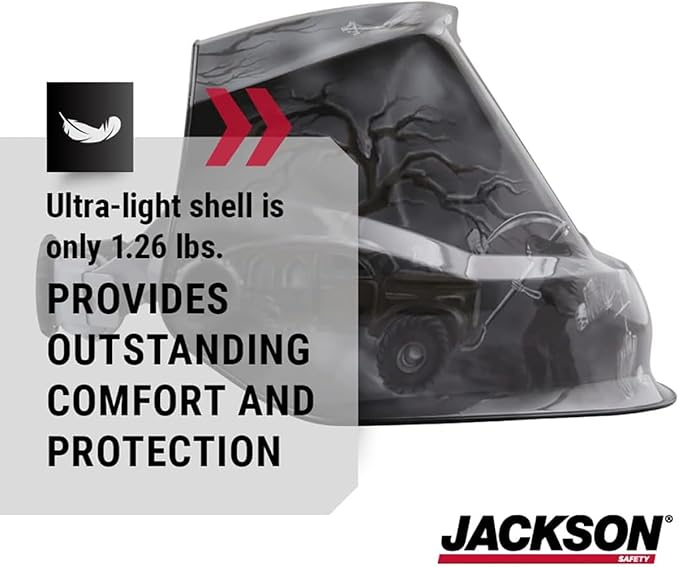 Jackson Safety Premium Graphic Welding Hood with Digital ADF - Ultra Lightweight Auto Darkening Welding Helmet - ANSI Z87.1 (Multiple Styles)