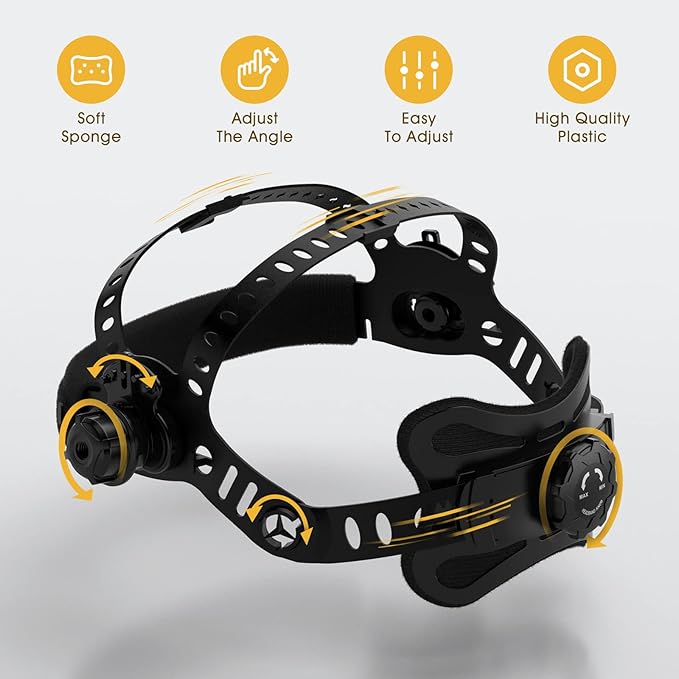 TOOLIOM Auto Darkening Welding Helmet True Color 1/1/1/1 Flip Front Welding Hood with Adjustable Shade Range 4/9-13 Solar/Battery Powered Welding Mask for TIG MIG Stick Welder Helmet