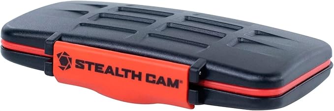 STEALTH CAM Anti-Shock Dust-Proof Waterproof Protective Ergonomic Rubber Sealed ABS-Plasic Shell Memory Card Storage Case - Holds 12 SD & 12 MicroSD Cards