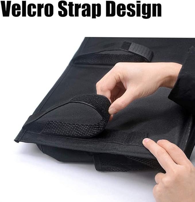 Bedside Storage Caddy, Hanging Storage Organizer Bag with 8 Pockets for Bunk Dorm Rooms, Hospital Bed Rails, Baby Bed, Camp (Black)