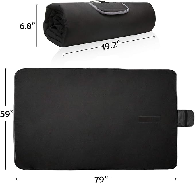 Tirrinia Large Waterproof Outdoor Blanket, Soft Warm Windproof Stadium Blanket with Sherpa Fleece and Foldable for Outdoor Sport, Baseball, Football, Beach, Concerts, Car