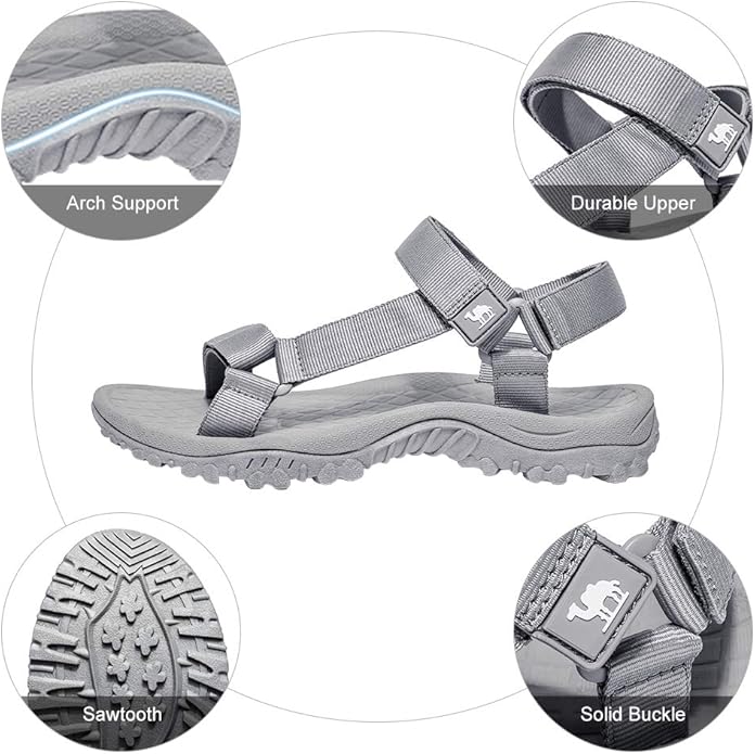 CAMEL CROWN Hiking Sport Sandals for Men Anti-skidding Water Sandals Comfortable Athletic Sandals for Outdoor Wading Beach