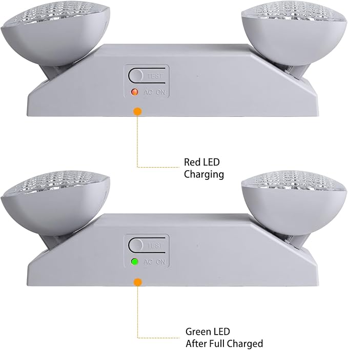 LED Emergency Lights for Business Home Power Failure,4Hours 300lm Automatic Battery Backup,Rechargeable Emergency Exit Lighting Fixtures,Hardwired, UL 924 AC85-277V