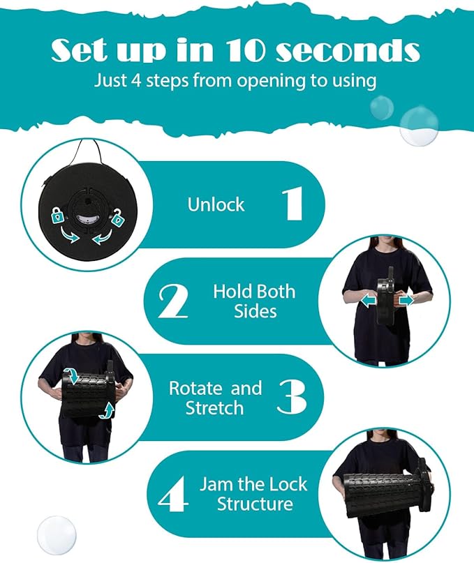 18-inch Heavy Duty Collapsible Stool - 800 lbs Capacity, 2.6 lbs Lightweight Portable Folding Stool for Camping, Travel, Music Festivals and Other Outdoor Events